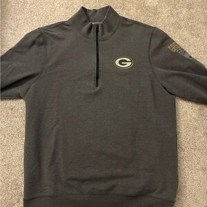 Men's Large Gray Quarter-Zip Sweater